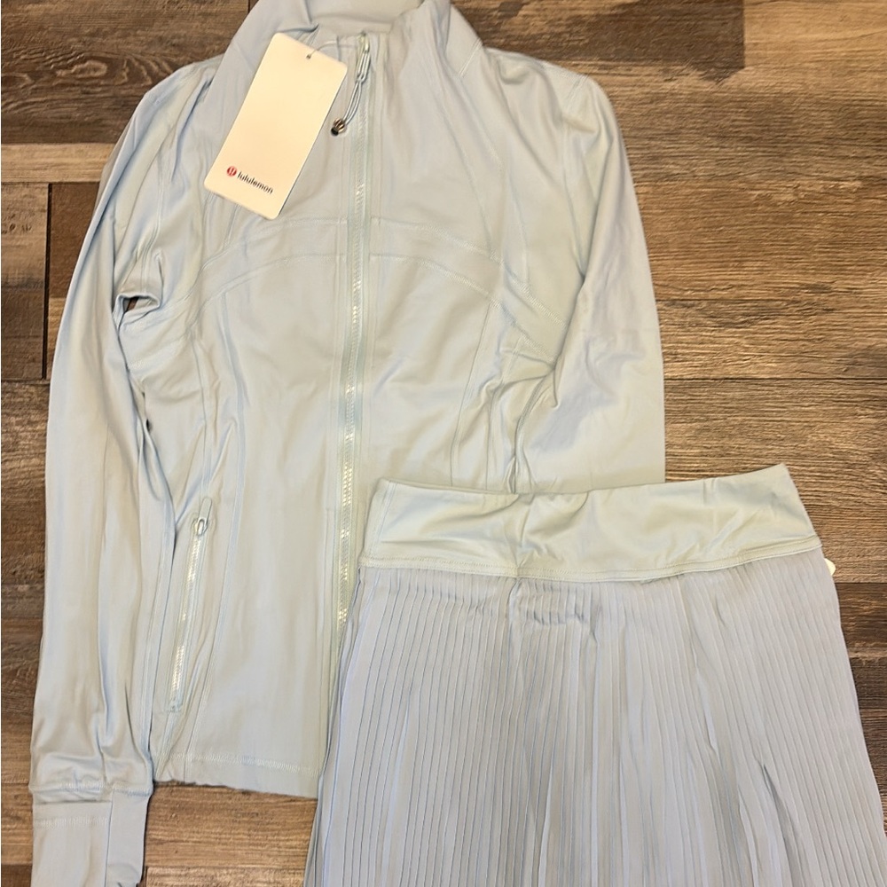 Lululemon Sky Blue Define Jacket + Skirt